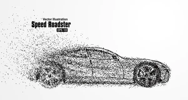 Roadster-Teilchen symbolisieren Geschwindigkeitsvektor-Illustration. — Stockvektor