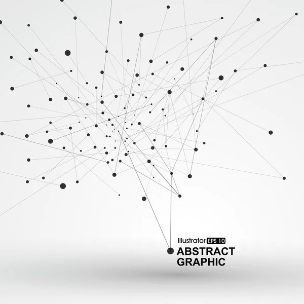 Точка і пряма, що складається з абстрактної графіки . — стоковий вектор