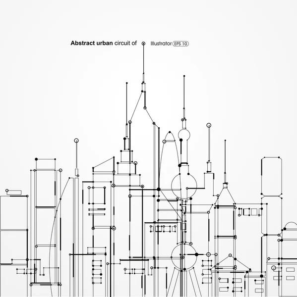Абстрактное городское кольцо . — стоковый вектор