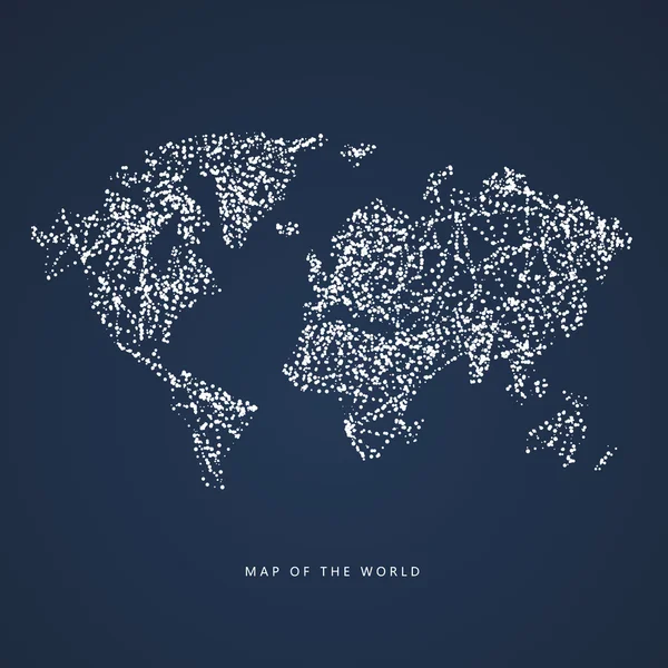 Mundo mapa pontos formados . — Vetor de Stock