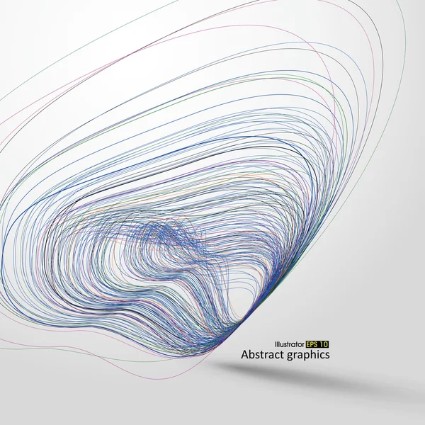 Linee astratte, illustrazione vettoriale . — Vettoriale Stock