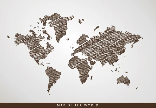 Word Map, Style peint à la main — Image vectorielle