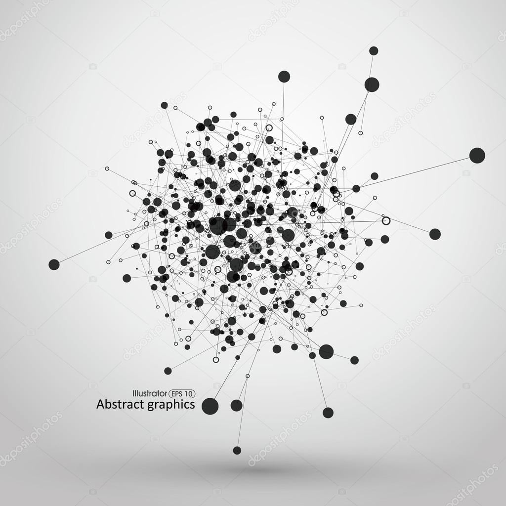 Dot and line consisting of abstract graphics.