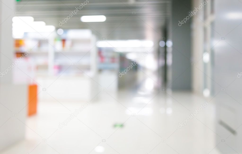 Bright and clean bookstore within, abstract background.