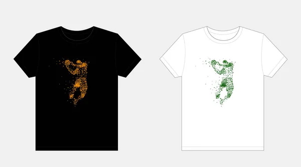 Jogador Basquete Design Gráfico Camiseta Arquivo Camadas Vetoriais —  Vetores de Stock