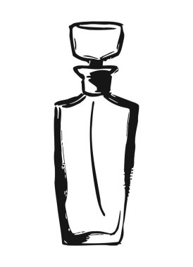 Klasik tasarımı olan zarif bir parfüm şişesi, lüks bir koku, ve özel durumlar için sofistike bir tarz ve ince bir tat, üst düzey kalitede sergileniyor..