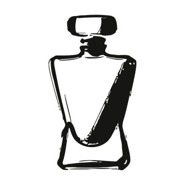 Zarif, minimalist tasarımı olan zarif bir parfüm şişesi. Lüks parfüm ambalajı ve kozmetik markası için mükemmel. Entellektüel ve kaliteli tasarım, kaliteli kokular ve güzellik ürünleri sergilemek için idealdir.