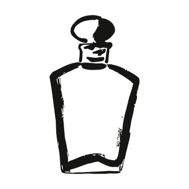 Basit lüks tasarımı olan zarif bir parfüm şişesi ve güzel kokulu ambalaj için modern tarz. Modern tasarımında zarafet ve basitliği vurgulayan kozmetik ve güzellik ürünleri için sofistike bir koku kabı. Lüks bir parfüm şişesi.