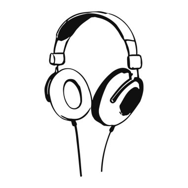 Kulaklıkların siyah-beyaz çizimi ayarlanabilir saç bandı ve gelişmiş ses dinleme deneyimleri için kablolu bağlantı sergiliyor. Kulaklıklar konfor ve optimal ses kalitesi için, müzik tutkunları ve profesyoneller için uygun olarak tasarlanmıştır..