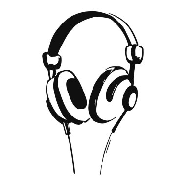 Dahili mikrofonlu yüksek kaliteli kulaklıkların basit siyah-beyaz çizimi. Yastıklı kulaklıklar ve ayarlanabilir saç bandı konfor ve optimal ses sağlar. Net bir iletişim gerektiren müzik tutkunları, oyuncular ve profesyoneller için ideal