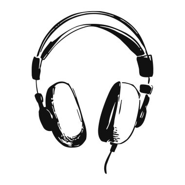 Müzik dinleme ve ses eğlence amaçlı yüksek kaliteli kulaklıklar, temiz ses için rahat bir tasarım ve mikrofon içeriyor. Siyah ve beyaz grafik ürünün parlak ve modern özelliklerini vurguluyor.