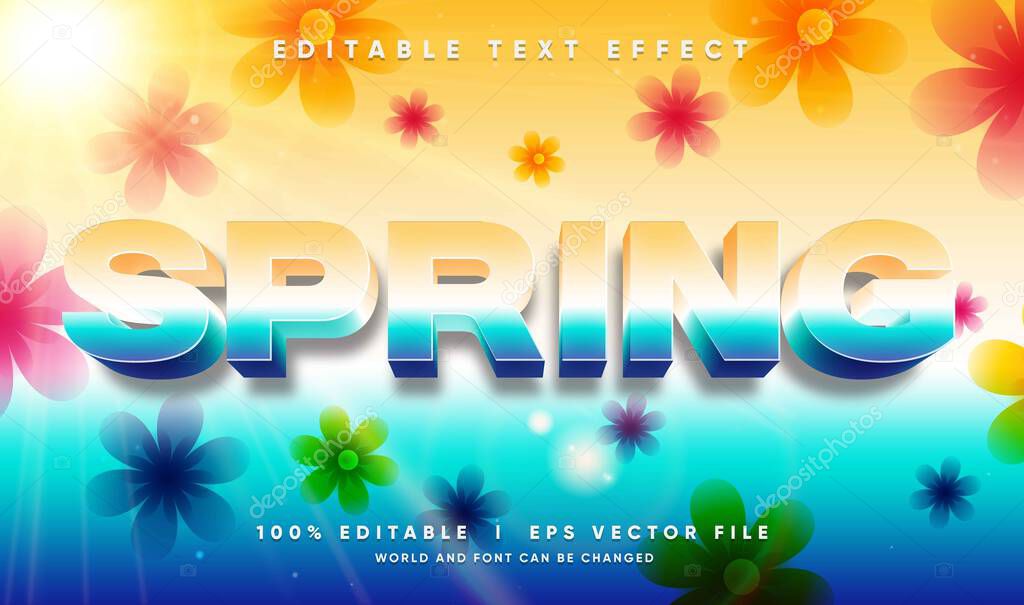 Editable spiring vector text effect with modern style
