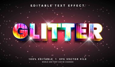 Modern stil ile düzenlenebilir 3d vektör metin efekti