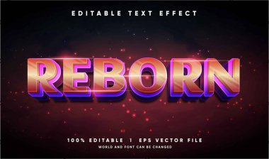 Modern stil ile yeniden doğabilir 3d vektör metin efekti