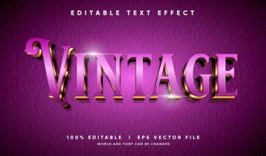 Modern tarzda düzenlenebilir 3d vektör metin efekti