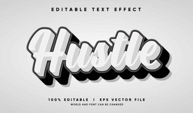 Modern biçimdeki düzenlenebilir hustle vektör metin efekti