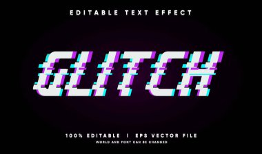 Modern biçimdeki düzenlenebilir hata vektör metin efekti