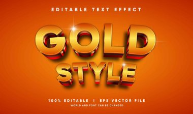 Modern ile düzenlenebilir altın biçimli vektör metin efekti