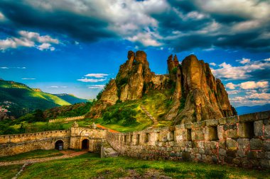 Belogradchik City Fortress and Cliffs in Bulgaria clipart