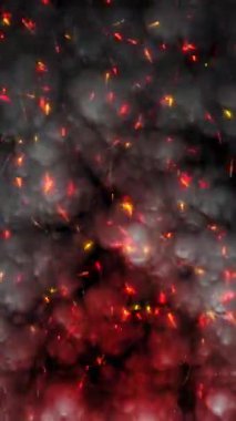 Parlak kıvılcımlar parıldar ve gece gökyüzünde göz kamaştırıcı bir şekilde dart atar..