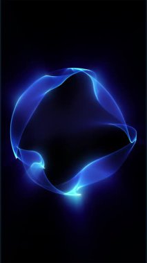 Parçacıklardan ve enerjik dinamik dalgalardan oluşan parlak, parıldayan bir küre uzayda sorunsuzca hareket eder..