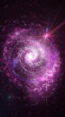 Parlak, sarmal bir galaksi uzayda döner, plazma, enerji ve ışıkla oynar. Bu animasyonu bazı astrolojik ve kozmik projelerinizde kullanabilirsiniz, ya da arka plan olarak kullanabilirsiniz..
