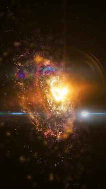 Parlak, sarmal bir galaksi uzayda döner, plazma, enerji ve ışıkla oynar. Bu animasyonu bazı astrolojik ve kozmik projelerinizde kullanabilirsiniz, ya da arka plan olarak kullanabilirsiniz..