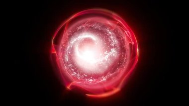 İçinde bir galaksinin oluştuğu ışık ve enerji dalgaları yayan bir plazma enerji küresi..