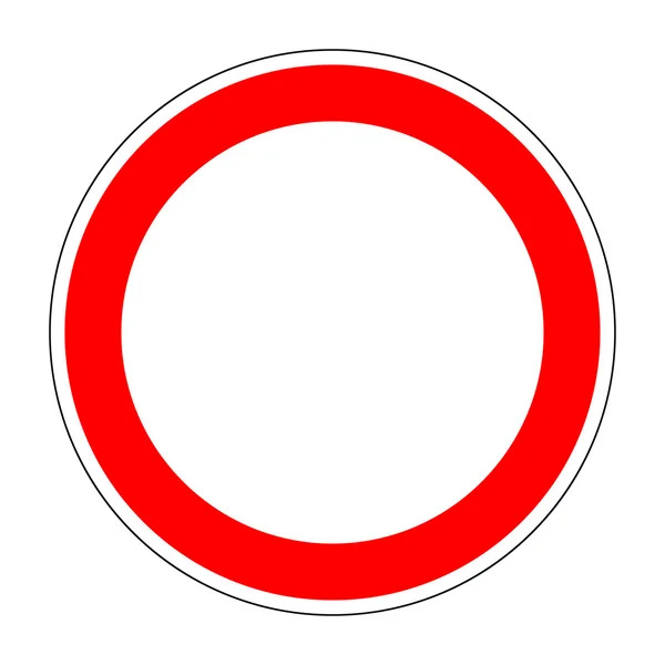 Порожній знак трафіку ізольовано на білому тлі 1.03 — стоковий вектор