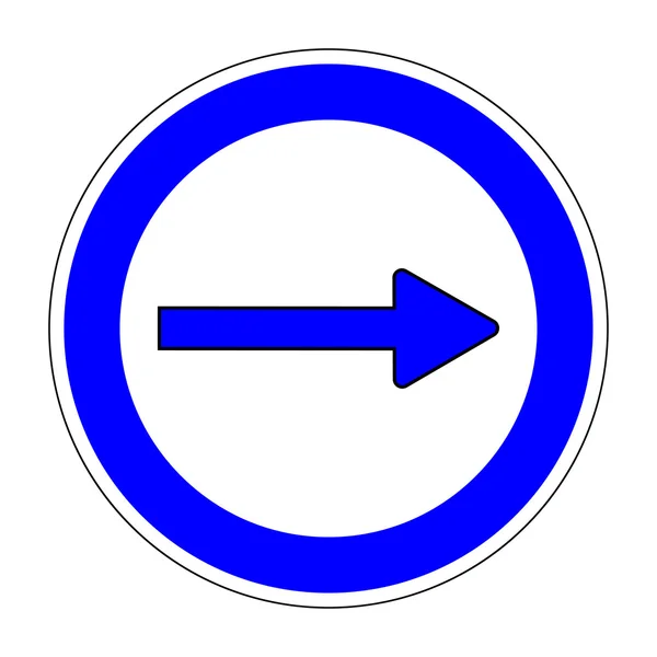 Halten Sie rechts Schild auf weißem Hintergrund 6.03 — Stockvektor