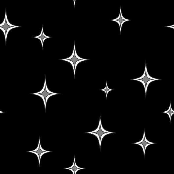 Estrellas caóticas patrón sin costura 9.06 — Vector de stock