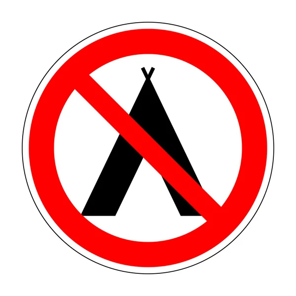 No firmar camping 12.04 — Vector de stock