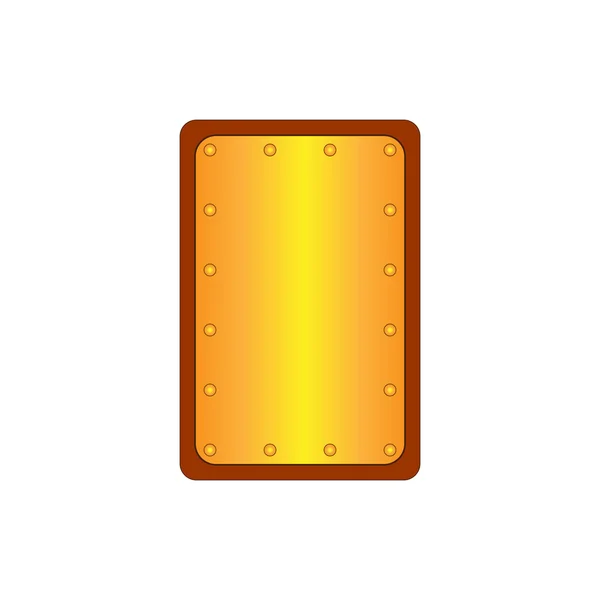 Letrero escudo rectángulo de oro 13.05 — Archivo Imágenes Vectoriales