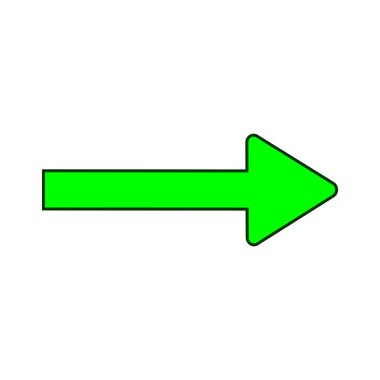 Yeşil ok işareti 21,06