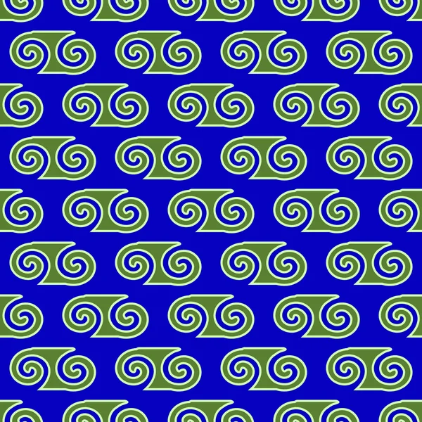 Spiralförmiges geometrisches nahtloses Muster 35.07 — Stockvektor