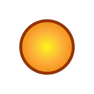 Altın yuvarlak 18.08 işareti kalkan