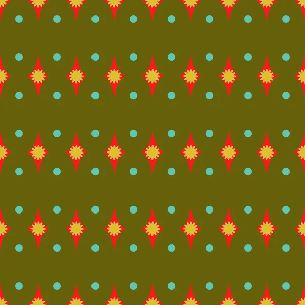 Modèle sans couture géométrique losange et pois 35.08 — Image vectorielle