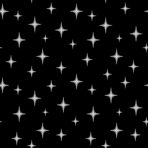 Sterne chaotisches nahtloses Muster 13.09 — Stockvektor