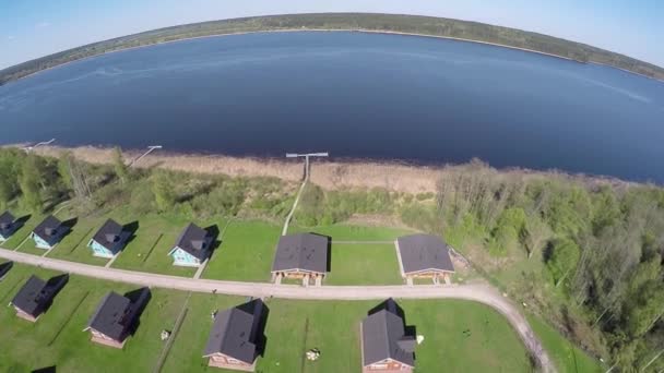 Sukhodolskoe lake from the height of bird flight — Stock Video