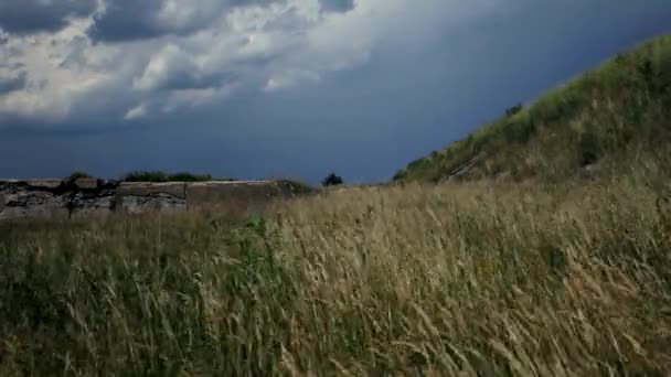 Кронштадтская древняя военная крепость — стоковое видео