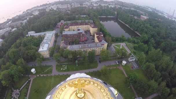 Marinekathedrale Der Nicholaskathedrale Kronstadt — Stockvideo