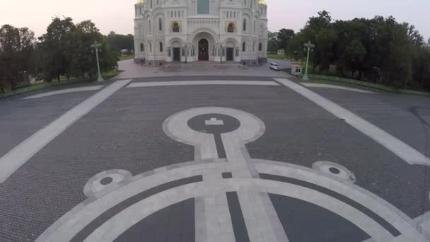 Catedral Naval Nicholascathedral Kronstadt — Vídeo de Stock