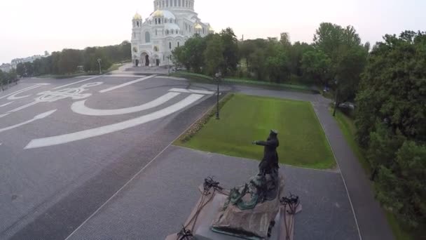 Catedral Naval Nicholascathedral Kronstadt — Vídeo de Stock