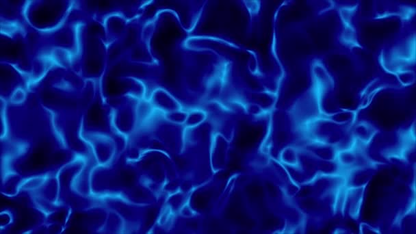 抽象化だ 時間と空間で変化する青いプラズマの形のダイナミックな背景 — ストック動画