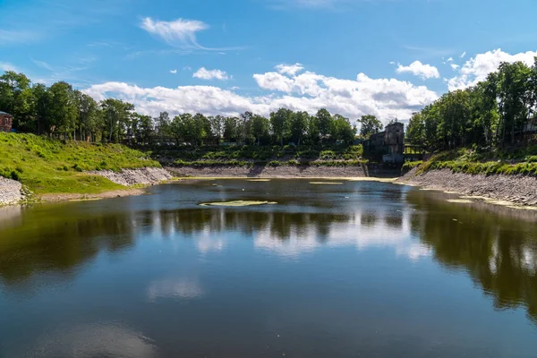 Rusland Juli 2020 Een Dok Zwembad Kronstadt Ontworpen Water Voeren — Stockfoto