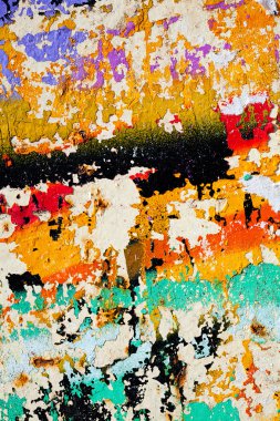 Birçok renge sahip bir kapatma duvarının soyutlanması, alanın sığ derinliğine dikkat edin