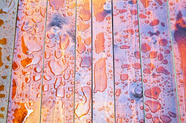 Tahta zeminde bir damla su