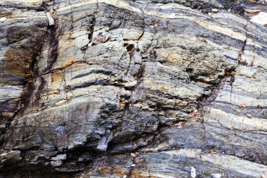 Çapraz kesitli taş duvar, derin alan derinliğine dikkat edin.