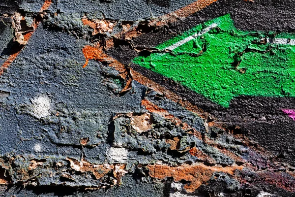 Pared Vieja Abstracta Con Fachada Agrietada —  Fotos de Stock