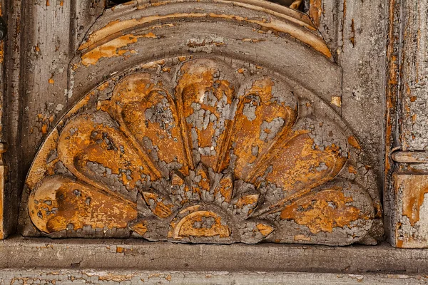 Part Old Damaged Door Ornament — 스톡 사진